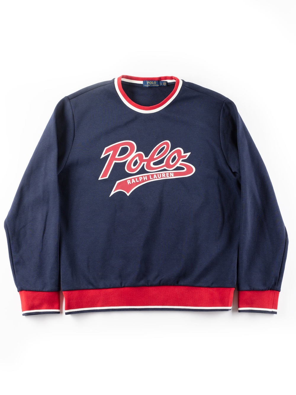 RALPH LAUREN POLO VINTAGE OO'S MENS SWEATSHIRT IN BLUE RED NWOT SZ XL - Picture 2 of 14
